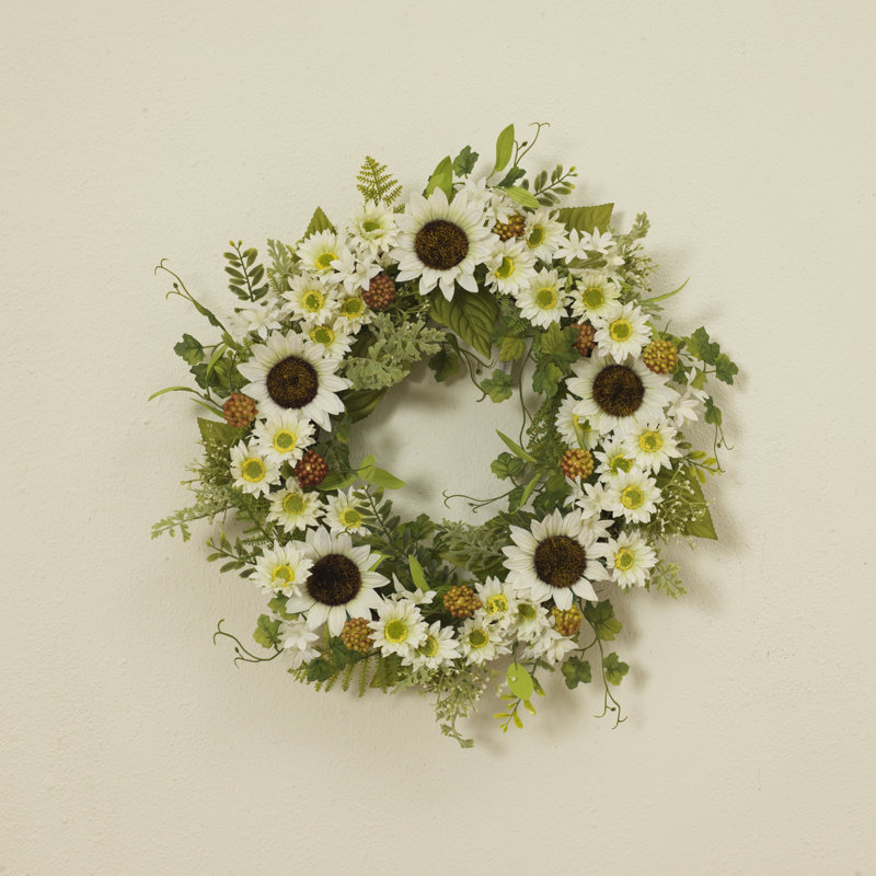 24 in. Sunflower Berry Wreath