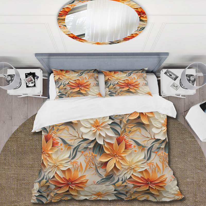 Literie Tropical Paradise Botanical Paradise IV, Housse de couette pour grand lit et 2 taies décor