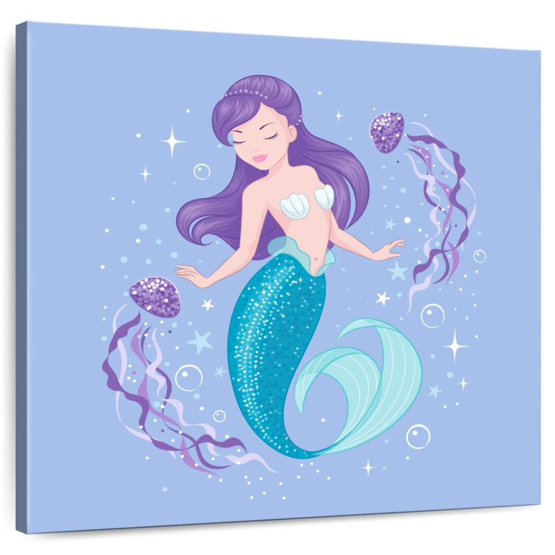 Ashelle Mermaid Swimming, 33'' H x 33'' W