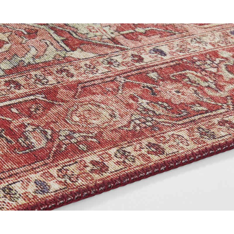 Leta Tufted Red Rug, Runner 80cm x 200cm