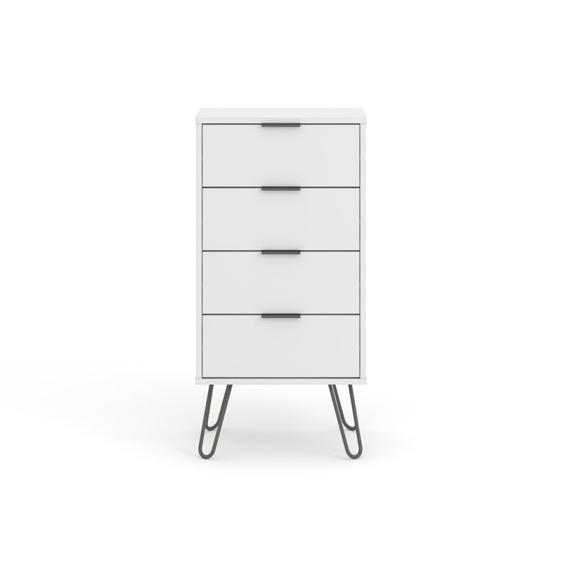Dufresne 4 Drawer Industrial Design Narrow Chest