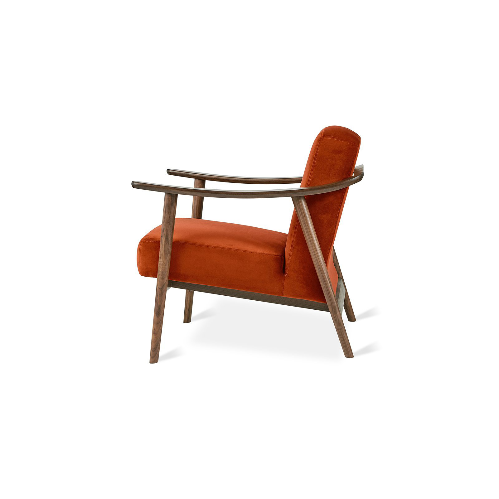 Baltic Chair, Walnut, Velvet Russet Velvet