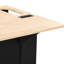 Îlot de cuisine avec prise électrique et rallonge pliable. Noir Porte-bouteilles, rangement latéral. Armoire sur support facile à utiliser et à nettoyer - noir