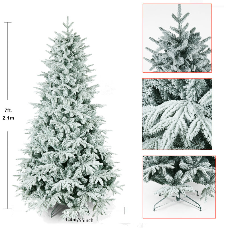 Sapin de Noël enneigé et givré 82,6 po