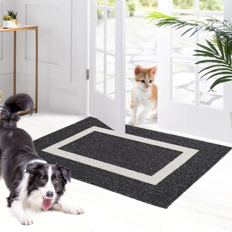 Tapis d'entrée antidérapant antidérapant Mccabe, Noir, L 24 po x L 36 po, Individuel