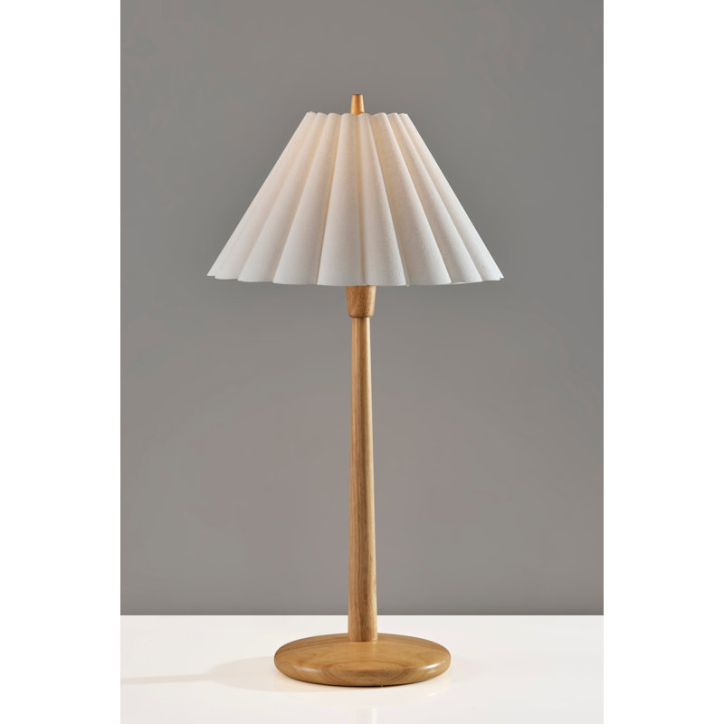 Scallop Table Lamp, White, Brown