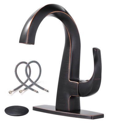 Single-Hole Single-handle Bathroom Faucet with Drain Assembly