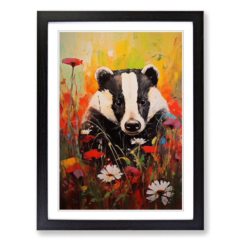 Single Picture Frame Print on Wood, 46cm H x 34cm W, Black Framed