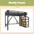 Twin Loft Bed With Storage Stairs, Shelves And Built-In Wardrobe, Metal Loft Bed Frame With USB Ports And LED Lights-156516876-156516879