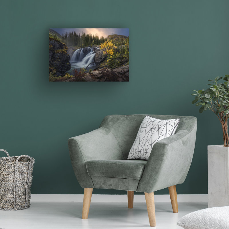 Œuvre sur toile, Rouleau Nina Pauli, place des fées et des trolls, H 16 po x l 24 po