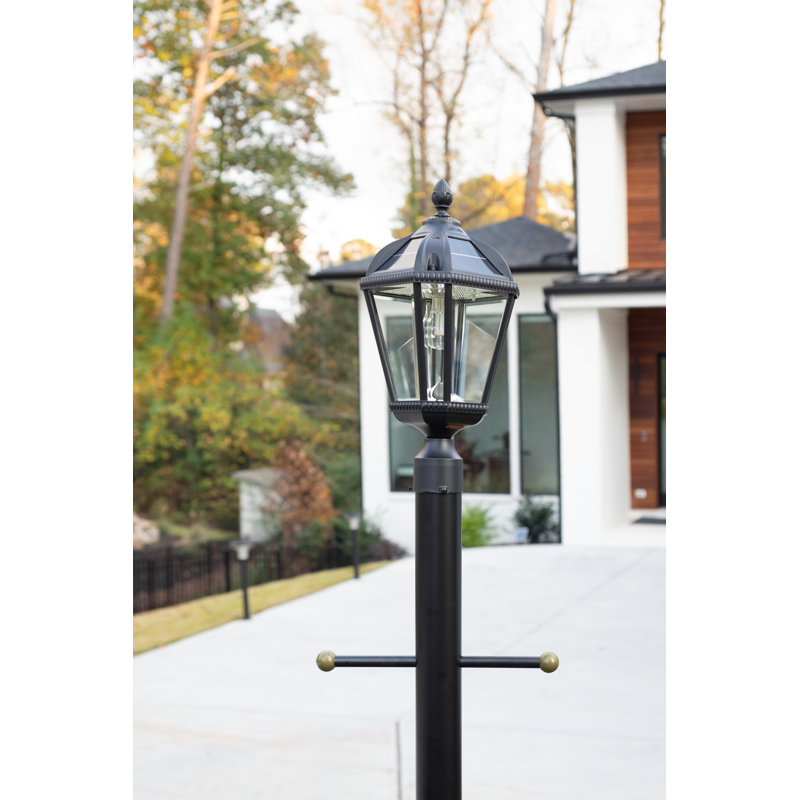Easy Install Royal Bulb Solar Light with 3" Fitter Black, Black, Beveled