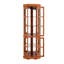 Armoire d'angle avec 5 tablettes et 5 lumières en chêne-162837295