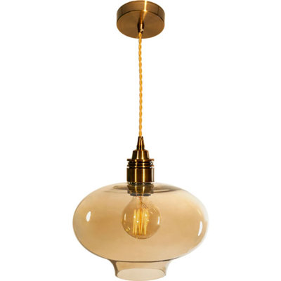 Lydia 1 - Light Amber Single Pendant