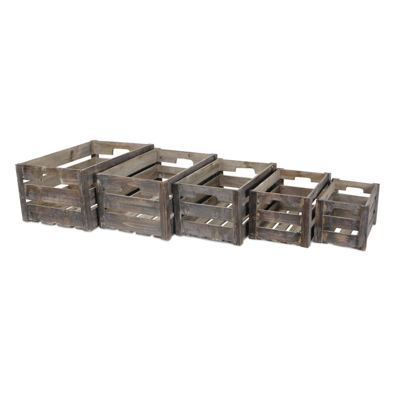 Ensemble de caisses en bois 5 pièces