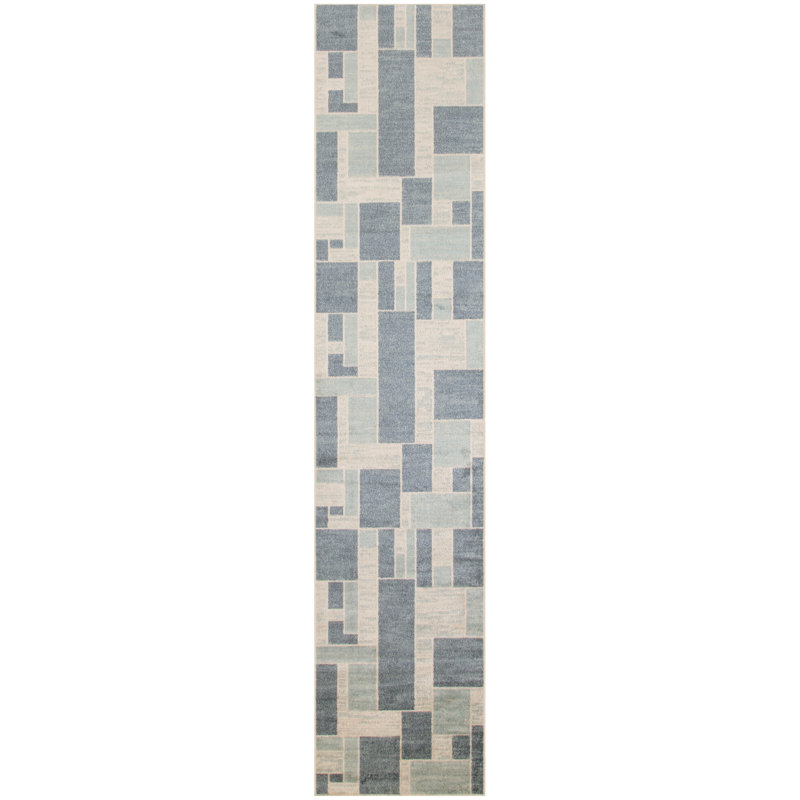 Borisas Washable Geometric Rug, Runner 2'2" x 8'