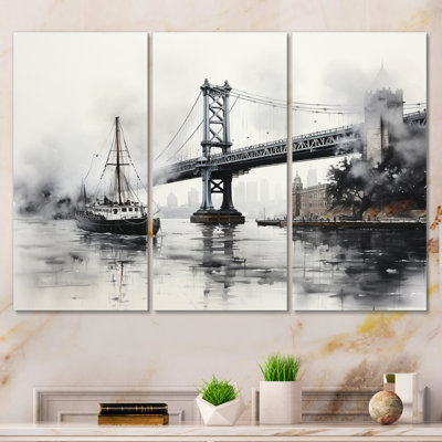 " Gray Bridge Urban Suspension III " 3 - Pieces