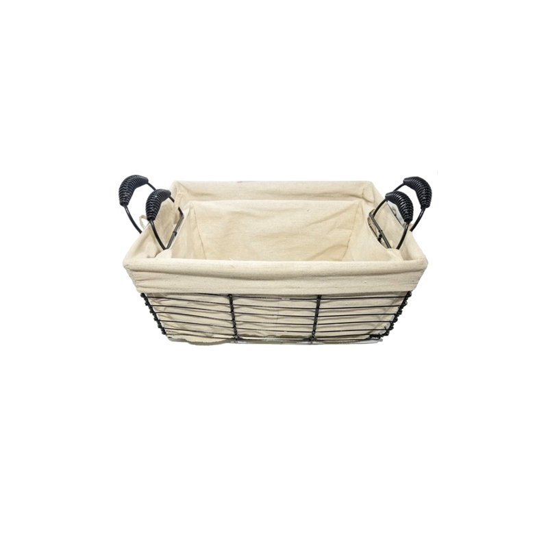 Gracie Oaks Basket, 6.4" H x 12" W x 12" D
