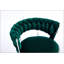 Ensemble de 2 tabourets de bar, avec repose-pieds chromé et base pivotante en velours à hauteur réglable et tabouret de bar simple chromé - Vert-1248392410