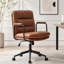 Chaise de bureau à dossier moyen en similicuir et inclinaison à 40 °