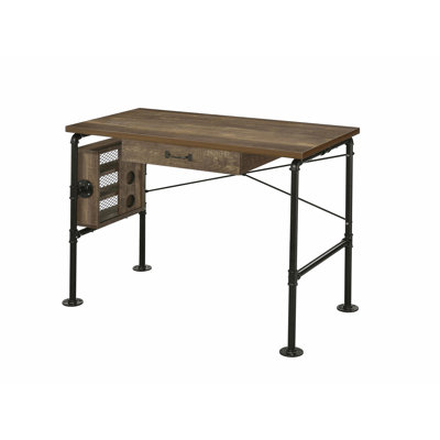 Endang Weathered Oak & Black Finish Writing Desk