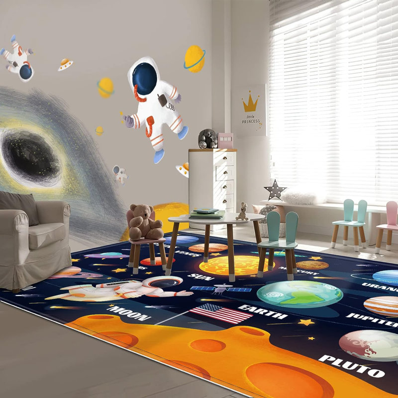 Tapis rectangulaire Sandersville avec envers antidérapant, Rectangle 6 pi 7 po x 4 pi 11 po