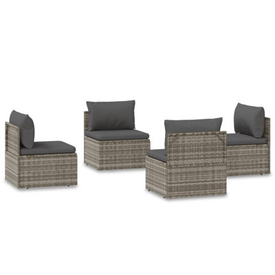 22.4'' Wide Outdoor Wicker Patio Sofa with Cushions -  Ebern Designs, 011A791F88744C49AA5D0C7EAB9FF61D