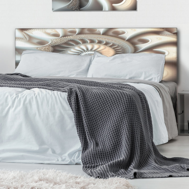 Katlynn - Tête de lit tapissier à motif géométrique moderne, Très grand
