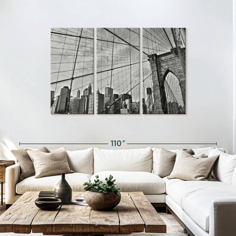 Câbles de Brooklyn Bridge, H 48 po x l 74 po