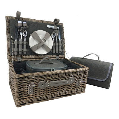 Tweed Picnic Basket