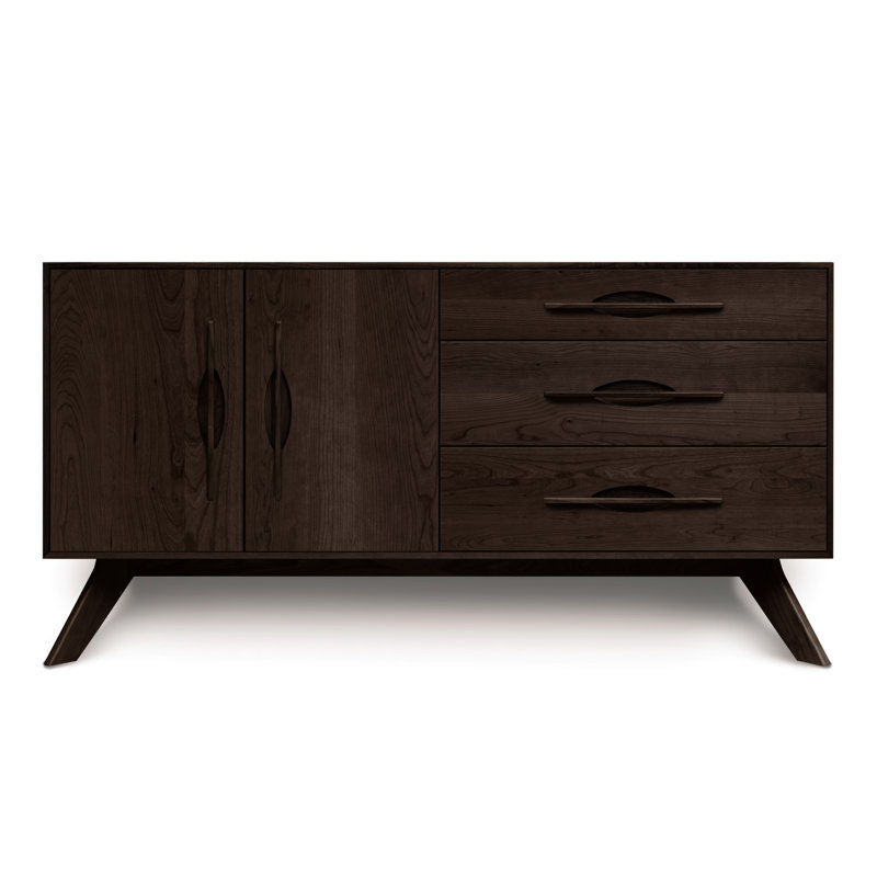 Audrey 66.13'' Solid Wood Sideboard, Smoke Cherry