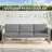 Ezell 3-Seat Outdoor Sofa, Weatherproof PE Rattan & Thick Cushions For Patio, Garden-1998231948