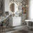 24" Wall Mount Multi-Functional Storage Bathroom Vanity with 1-Wall Cabinet