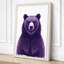 Purple Bear Portrait Modern - Wrapped Canvas-1153440404-1153440411