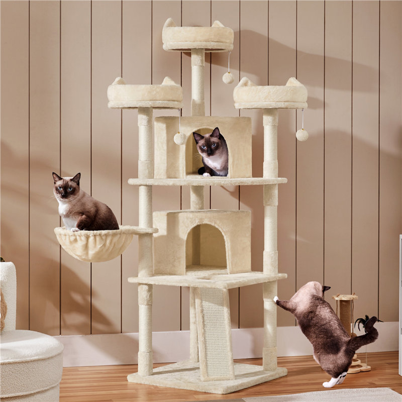 Zutphen 69'' H Cat Tree, Beige