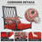 Outdoor 3pcs Metal Swivel Bar Set With Umbrella Hole And Padded Cushions 