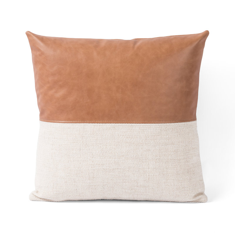 Lumbar Pillow Cover & Insert, Sonoma Butterscotch Top Grain Leather, 20"H x 20"W