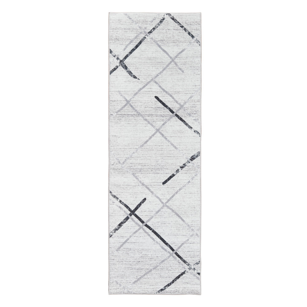 Serrell Chenille Mashine Washable Vintage Indoor Arae Rug with Non-Slip Backing for Bedroom Living Room Kitchen Entryway 17 Stories Rug 