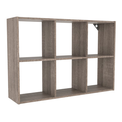 Mini 6-Cube Desktop or Wall Mounted Bookcase