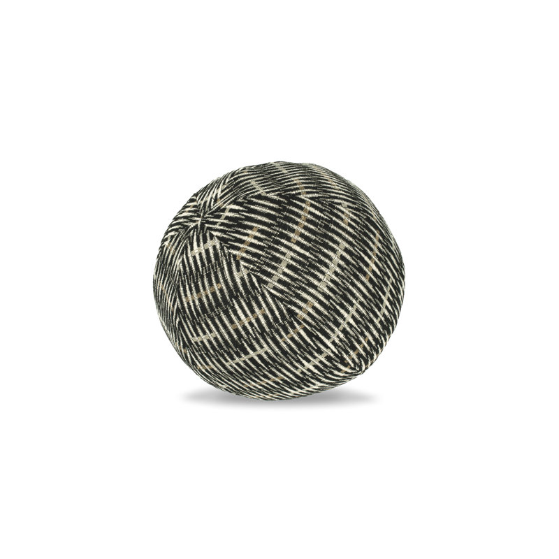 Intertwine Ebony Orb Woven Accent Pillow Cover & Insert