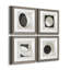 Moderniste Neutre I - ensemble de 4 impressions sur toile encadrées-1470689796-1470689800