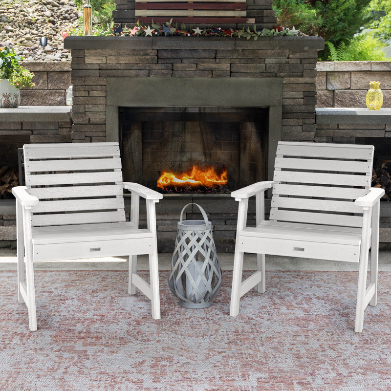 Midwest Wood Outdoor Lounge Chair, White