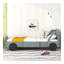 Lit plateforme simple en forme de voiture avec roulettes, gris-2027453232-2027453231