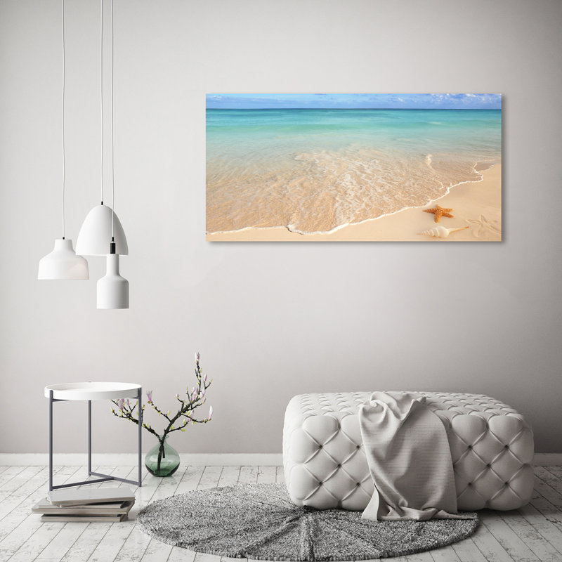 Starfish On The Beach - Wrapped Canvas Print