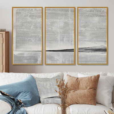 Ensemble de salon gris et noir Sahara Desert Horizon - Minimalisme