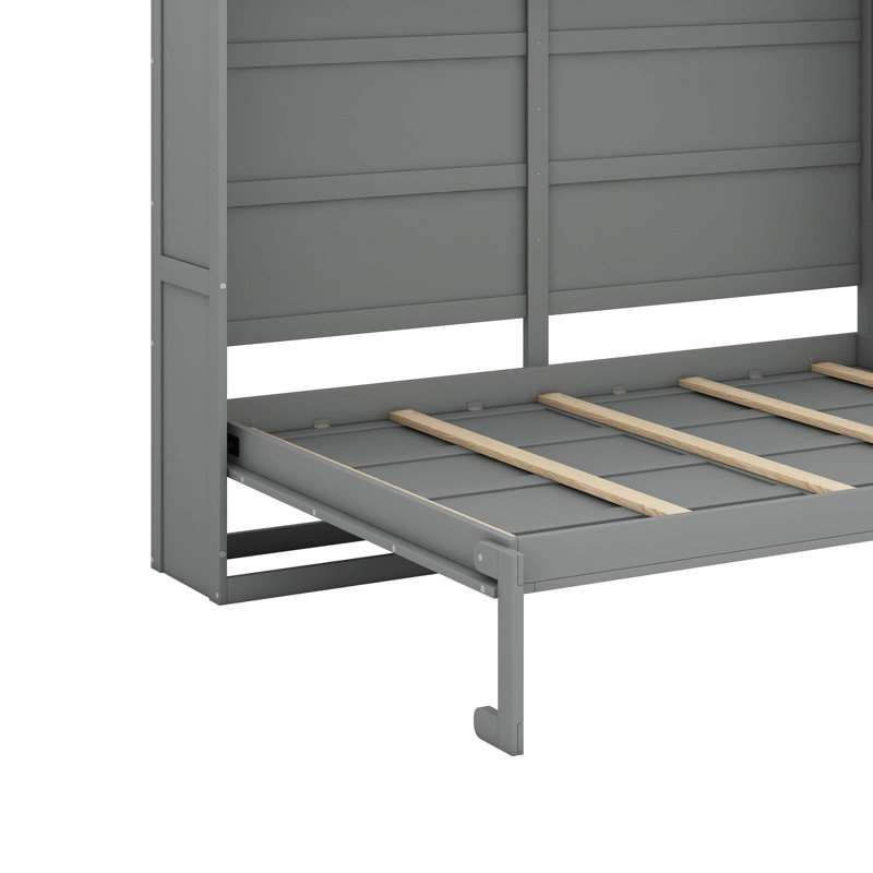 Queen Size Murphy Bed Wall Bed, Gray