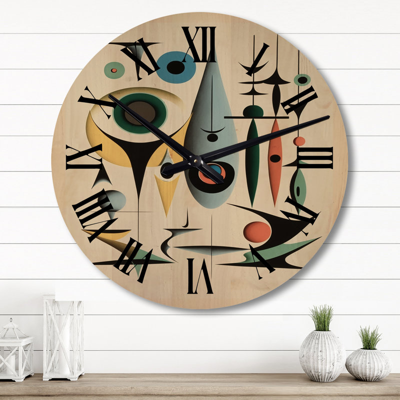 Horloge murale Crystalline Consciousness Vintage Illustration I - Modern, Grand