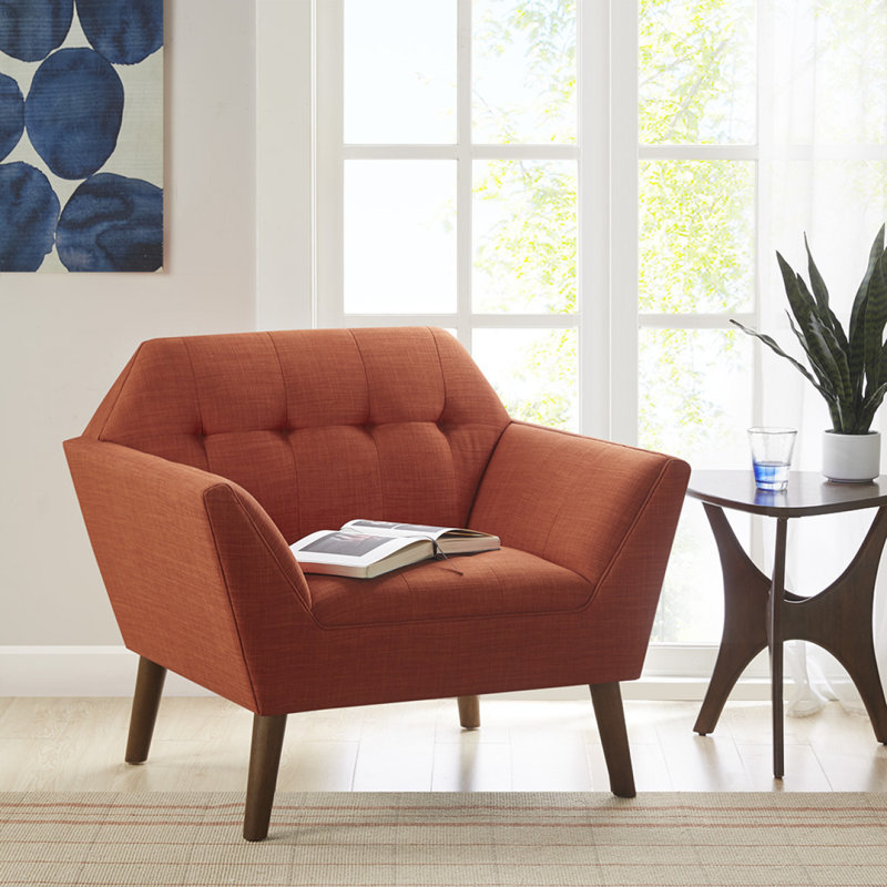 Méridienne, fauteuil d'appoint haut, fauteuil d'appoint moderne, fauteuil rembourré, Polyester épice