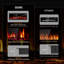 Recessed or Wall Mounted Electric Fireplace Heater, Touch Screen & Remote Control, 12 Flame Colors, 8H Timer-1409224683