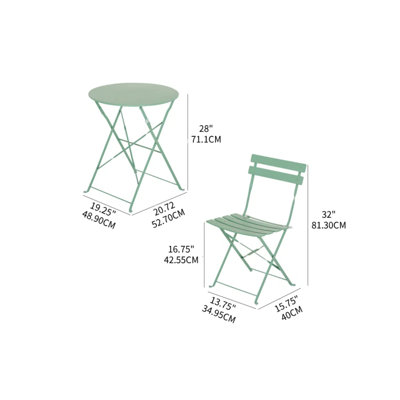 2 - Person Patio Dining Set with Round Table