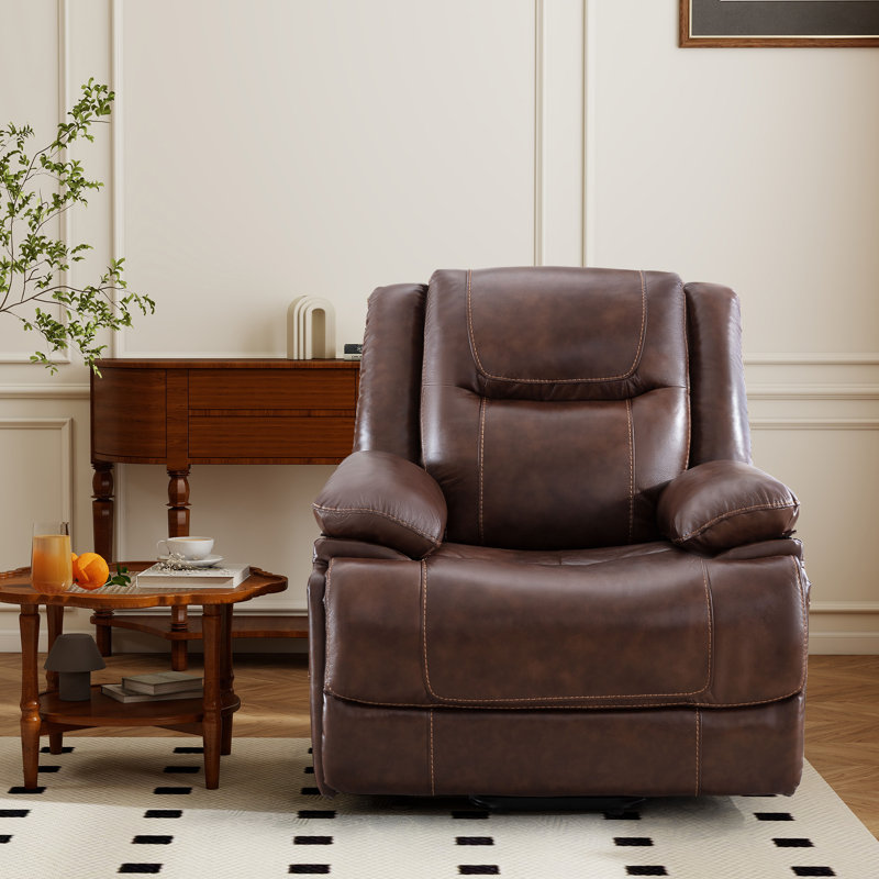 Fauteuil inclinable électrique l 37,8 po, Brun
